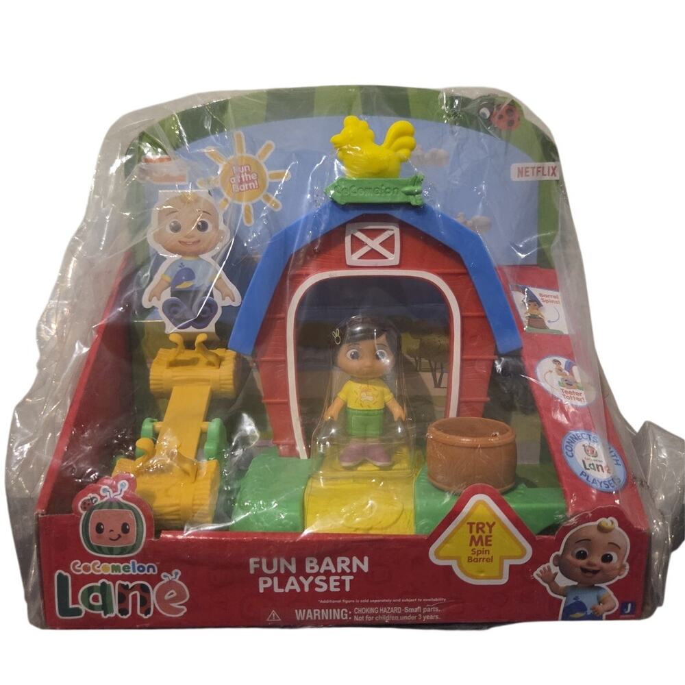 CoComelon Fun Barn Playset – Doll Playset with 2 Pieces – New